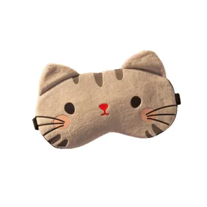 Mascherina per dormire gatto peluche carina benda occhi cartone animato viaggio lavoro