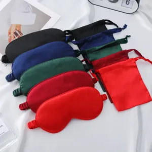 Unisex Seide Schlafmaske mit Aufbewahrungsbeutel Leichte Atmungsaktive Tragbare Schlafbrille