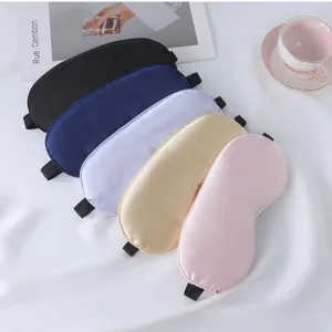 Mehrfarbige Seiden-Schlafmaske mit verstellbarem Riemen, weiche Schlafmaske für Reisen.