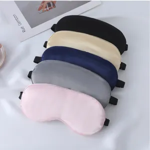 Seiden-Schlafmaske, weiche Verdunklungs-Augenklappe mit elastischem Band vielen Farben.