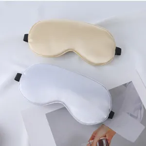 Seiden-Schlafmaske Detail, doppelseitiges Kunstseiden-Design mit verstellbarem Gummiband.