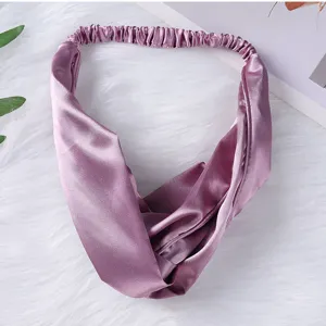 Seide Satin Haarreif Damen breites Stirnband Schminken Haarschmuck elegant weich neu