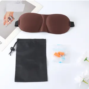 3D konturierte Schlafmaske Set atmungsaktiv verdunkelnd Augenbinde mit Beutel und Ohrenstöpseln
