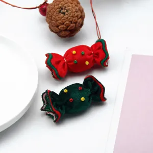 Ciondolo di caramella in tessuto imbottito fai-da-te decorazione con perline festiva top