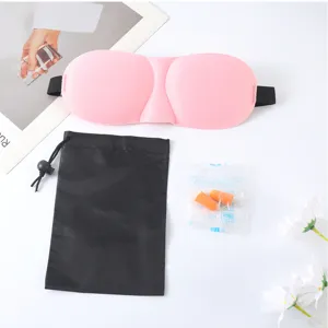 3D Schlafmaske Set mit Aufbewahrungsbeutel und Ohrstöpseln, atmungsaktive Augenmaske für reisen.