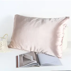 Federa in imitazione seta unita stile busta morbida e confortevole biancheria da letto