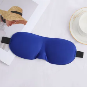 Bequeme 3D Kontur Schlafmaske Atmungsaktive Verdunkelung Augenmaske fuer Reise Blau