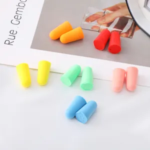 Soft Polyester Noise Reduction Earplugs Slow Rebound Soundproof Ear Plugs For Sleeping Industrial Hearing Protection Colorful Travel Sleep Aid