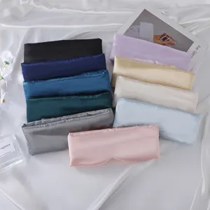 Antifaz para Dormir de Seda de Satén Antifaz de Oscurecimiento Envolvente Cómodo Transpirable Cubierta de Ojos Suave para Viajes Hogar