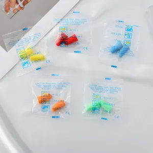 Slow rebound memory foam earplugs for sleeping noise reduction and study, 5 packs.