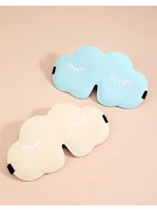 Detailed view of the 3D cloud-shaped sleep masks with cute eyelash patterns for sleeping.