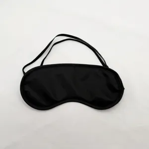 Black sleep eye mask breathable blackout travel blindfold with elastic straps for resting
