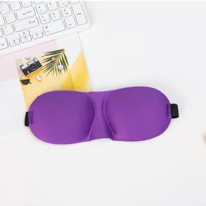 3D Contoured Sleep Eye Mask for Shading and Relaxation, Breathable Purple Design