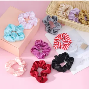 Conjunto de coleteros de satén de seda coloridos para mujeres niñas accesorios bonitos