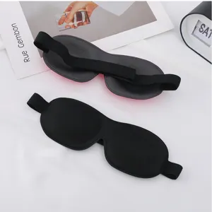 Masque de sommeil 3D respirant avec design ergonomique occultant pour voyage et sieste.