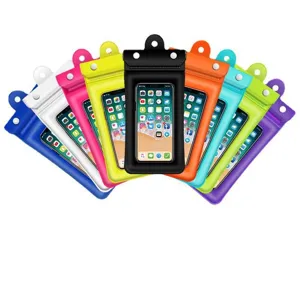 Pochette De Téléphone Imperméable Étui De Sac Sec De Téléphone Cellulaire Flottant Avec Fenêtre Transparente Lanière Pour Natation Plage Bo