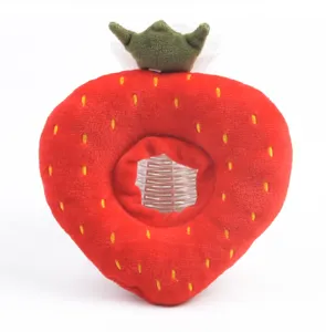 Cute strawberry pet recovery collar plush cat cone anti-licking neck ring for dogs cats