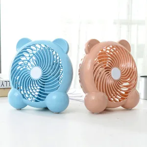 6-inch USB desktop fan with cute bear ears design, perfect for office and summer cooling.