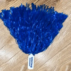 Blaue Cheerleading Pompoms mit Griff Sport Team Geist Tanz Party Zubehör Anfeuern