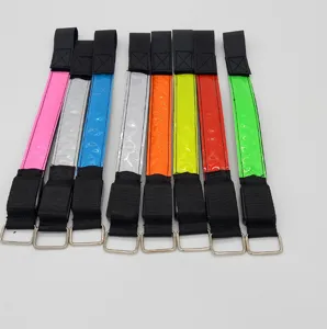 USB LED reflecterende armband voor nachtrennen veiligheid, gekleurde sport lichtband.