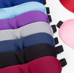 3D contoured sleep eye mask for comfortable shading and fatigue relief, multi-color soft travel blindfold.