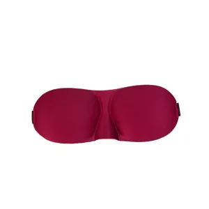 3D contoured blackout sleep mask, dark red ergonomic comfortable eye mask for travel rest