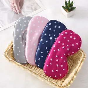 Silk sleep mask soft satin blindfold cute star print eye shade for sleeping travel rest relax