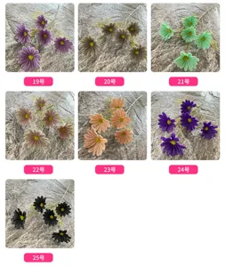 Bouquet de fleurs artificielles marguerite PU pour décoration maison mariage différentes couleurs