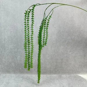 Artificial foxtail fern hanging vine green plant for indoor wall decor wedding decoration