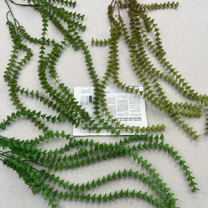 Artificial foxtail hanging green plant vine for indoor wall decor wedding garden style