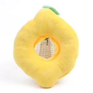 Cute lemon plush pet elizabethan collar soft anti-licking cat cone dog neck recovery ring main
