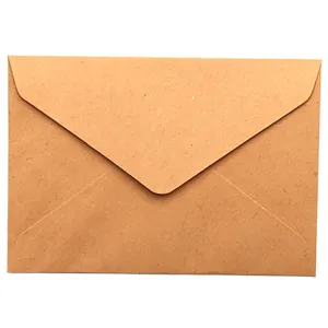 Sobre clasico de papel kraft marron vintage para cartas invitaciones almacenamiento