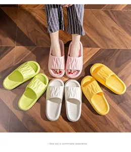 Comfortable thick-soled EVA house slippers for indoor and outdoor wear, non-slip.
