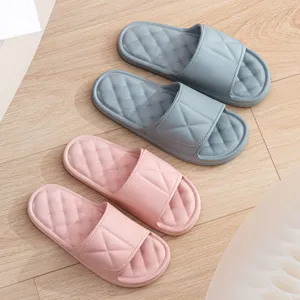 Unisex Thick Sole EVA House Slippers Non-Slip Wear-Resistant Couple Indoor Outdoor Slide Sandals Lightweight Comfortable Footwear