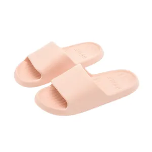 Comfortable pink indoor slide slippers for couples lightweight foam summer sandals home footwear