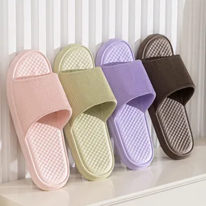 Unisex EVA House Slippers Non-Slip Wear-Resistant Thick Sole Bathroom Slides Casual Couple Indoor Slippers