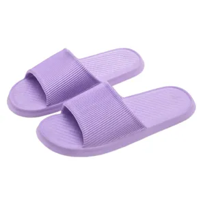 Comfortable purple EVA indoor slippers for men and women non-slip bathroom slides summer home shoes