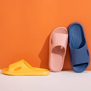 Unisex EVA Slip-On House Slippers Non-Slip Thick Platform Bathroom Sandals Comfortable Casual Summer Couple Shoes