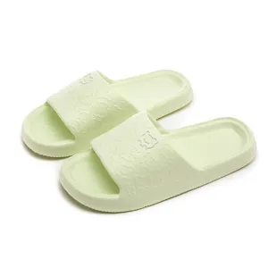 Hellgrüne EVA süße Bär Paar Hausschuhe, dicke Sohle rutschfeste Sommer Badeschuhe Slides.