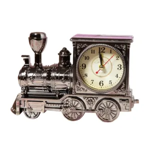 Vintage locomotive alarm clock retro steam train clock antique desktop decor gift item