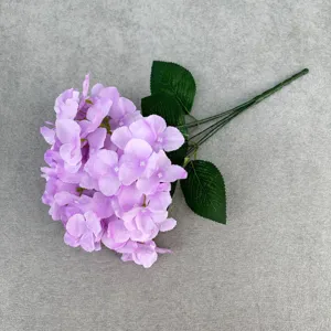 Artificial hydrangea silk flower close up view, perfect for wedding home floral decoration.