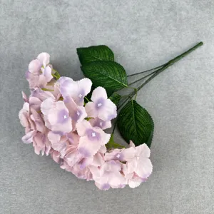 Artificial hydrangea fake flower for home wedding decoration multi-color option stem
