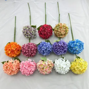 Artificial hydrangea flowers silk bulk for wedding home decor floral arrangement stems