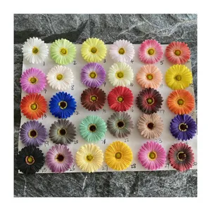 Artificial PU gerbera daisy flower heads for home wedding decor multi colors display
