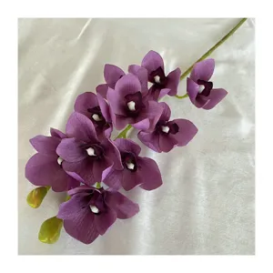 Branche d'orchidée violette artificielle fausse fleur pour mariage décoration maison