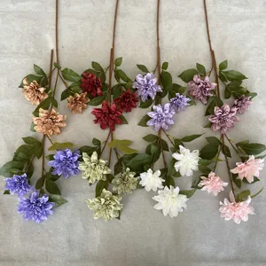 Kuenstliche dahlia blume zweig detail mehrfarbig langer stiel zuhause dekoration 1stk
