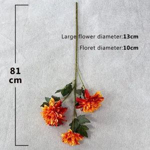 Fleur artificielle image de détail avec dimensions, longueur 81cm, idéale pour mariage.