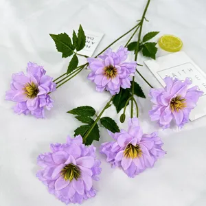 5-head purple artificial sparrow orchid flower for table decoration home decor floral arrangement