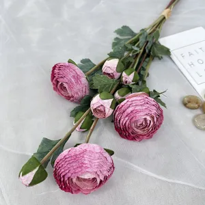 Bouquet de fleurs artificielles pivoines roses superposées pour déco de mariage table
