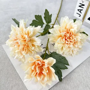 Fleurs de dahlia artificielles pour décoration de mariage accessoires de photographie